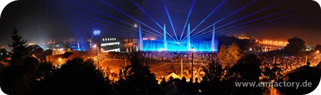 EMF Fountain with Lasers