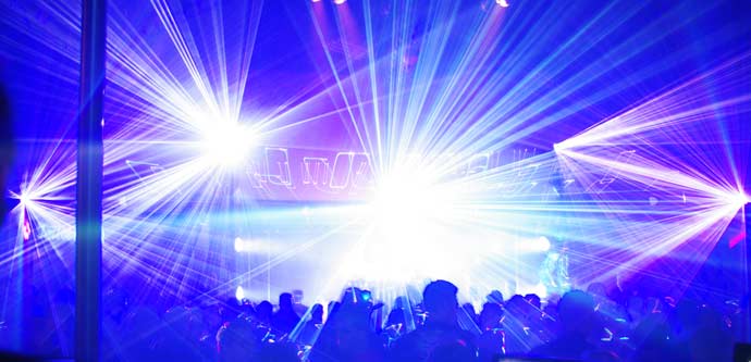Laserworld installation project on site implementation show laser system projector display