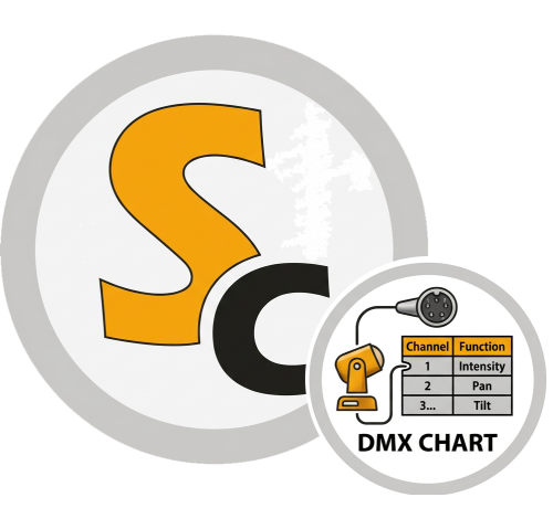 Showcontroller DMX Chart - 16 bit, 27 Channels - Node Mode