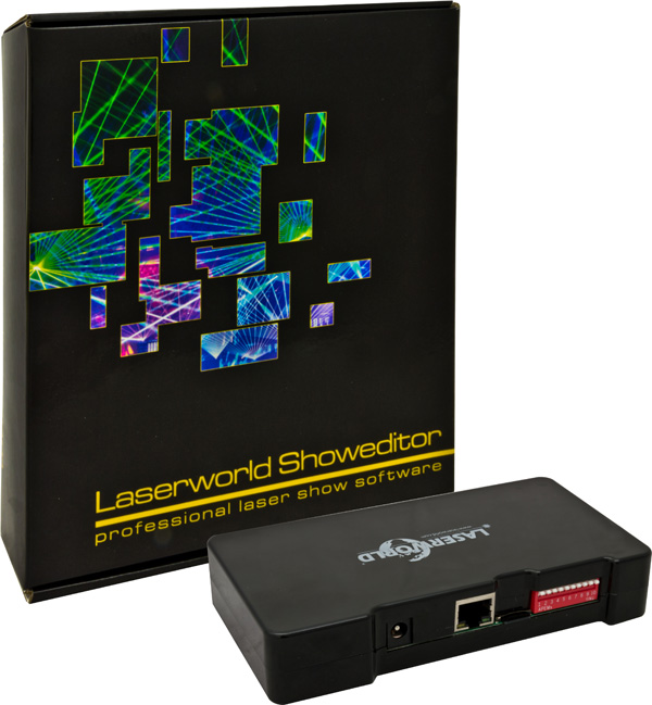 Laserworld Showeditor 2015 packaging and ShowNET front right web