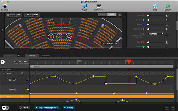 Millumin software - mapping