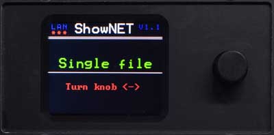 ShowNET display Single File Playback