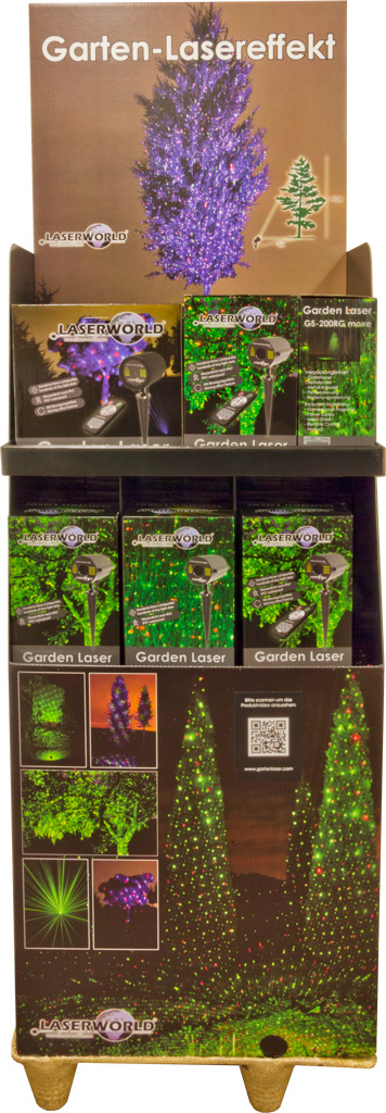 Laserworld POS display Garden Series front