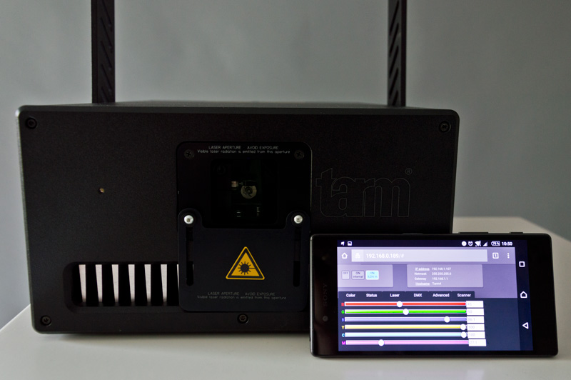 tarm with browser interface on mobile