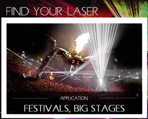 laser for festival big stage production