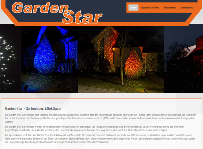 garden star webseite