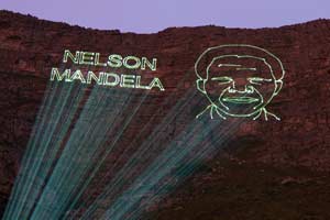 Nelson Mandela Laser Projections