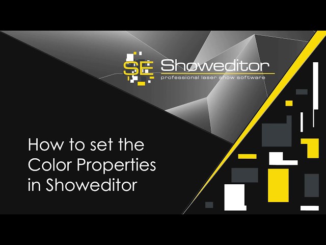 How to set the Color Properties in Showeditor