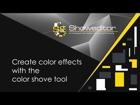 Create color effects with the Color Shove tool in Showeditor laser software