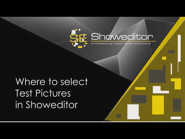 Where to select Test Pictures in Showeditor