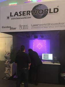 Laser show at the Laserworld stand at Prolight+Sound Frankfurt 2017 - 23