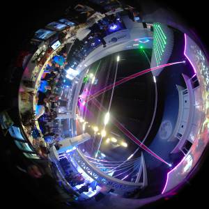 Laser show at the Laserworld stand at Prolight+Sound Frankfurt 2017 - 7
