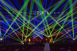 Laser show at the Laserworld stand at Prolight+Sound Frankfurt 2017 - 8