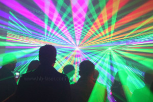 Audi A6 car presentation with laser show