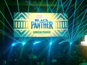 Lasershow @ Black Panther Premiere in London - 2