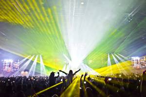 Laser Show for David Guetta in Brussels, Belgium - 2