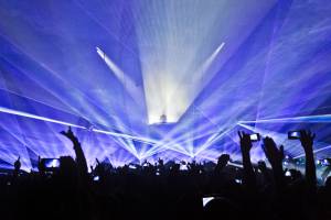 Laser Show for David Guetta in Brussels, Belgium - 3