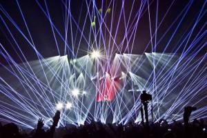 Laser Show for David Guetta in Brussels, Belgium - 6