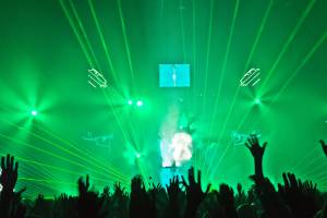 Laser Show for David Guetta in Brussels, Belgium - 11