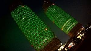 Architekturlaser für die Al Bahar Tower in Abu Dhabi (VAE) - 7