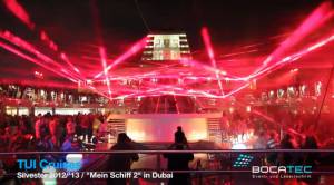 Lasershow at TUI - Mein Schiff 2 in the Arabian Gulf - 3