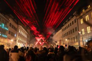 Spectacle laser du Nouvel An dans la ville de Constance, en Allemagne Spectacle laser du Nouvel An dans la ville de Constance, en Allemagne - 20