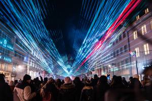 Spectacle laser du Nouvel An dans la ville de Constance, en Allemagne Spectacle laser du Nouvel An dans la ville de Constance, en Allemagne - 5