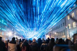 Spectacle laser du Nouvel An dans la ville de Constance, en Allemagne Spectacle laser du Nouvel An dans la ville de Constance, en Allemagne - 2