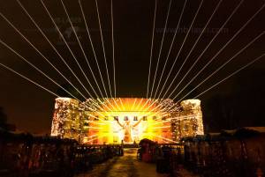 Castle Tuessling - Christmas outdoor video mapping and laser mapping - 3