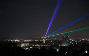 Outdoor laser over Lake Constance - 12