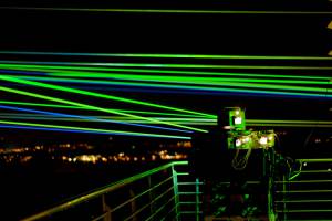 Laser beams over Lake Constance, Germany - December 2012 - 3
