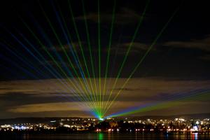 Laser beams over Lake Constance, Germany - December 2012 - 6