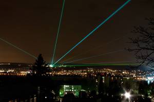 Laser beams over Lake Constance, Germany - December 2012 - 7