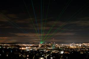 Laser beams over Lake Constance, Germany - December 2012 - 8