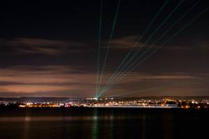 Laser beams over Lake Constance, Germany - December 2012 - 11