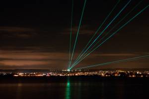 Laser beams over Lake Constance, Germany - December 2012 - 12