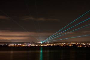 Laser beams over Lake Constance, Germany - December 2012 - 13