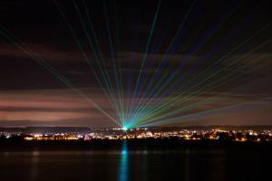 Laser beams over Lake Constance, Germany - December 2012 - 14