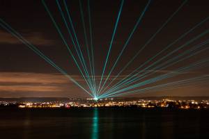 Laser beams over Lake Constance, Germany - December 2012 - 15