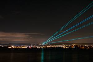 Laser beams over Lake Constance, Germany - December 2012 - 16